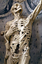 soupanjun.com Le Squelette (The Skeleton), a statue in a French church.: 