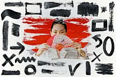 手绘黑色画笔笔刷描边叠加背景png免抠图片设计素材 25p图片