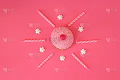 纸杯蛋糕和蜡烛，生日贺卡