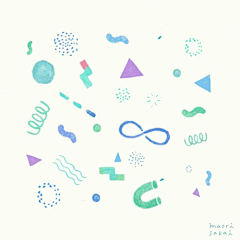 GIF艺术家Maori Sakai的趣味漫画 #素描# #水彩# #壁纸# #背景图# #小清新##漫画##插画##GIF#