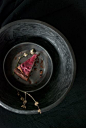 Dark Chocolate Brownie Cake with Raspberry Goat Cheese ... | food art