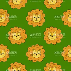 狮子图案  - 源文件下载【酷图网】无缝,印花,循环,图案,数码,布料,服装,童装,狮子,狮子插画,卡通狮子,可爱狮子,小狮子插画,小狮子,素材,元素,插画,插图,矢量,图片,狮子图案,小狮子图案,可爱,海报素材,背景,动物,手绘,狮子元素,狮子素材,包装,简约,平铺,四方,连续,壁纸,涂鸦,母婴用品,简笔画,幼儿园,绿色,头像,线稿