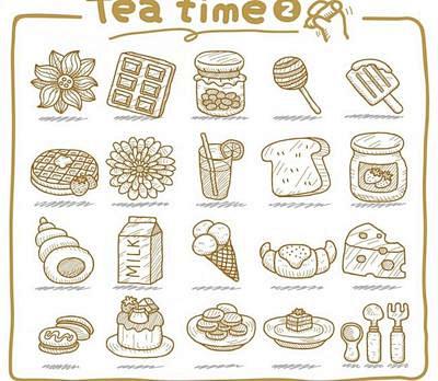 62手绘食品图标图片 饮料零食图案ico...