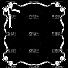 动态边框  - 源文件下载【酷图网】边框,黑白,蛋糕,糕点,欧式,图案,食品插画,动态插画,