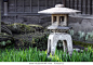 Stone lantern in japanese garden