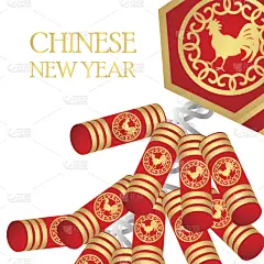 春节,白色背景,啼叫,公鸡,垂直画幅,贺卡,新的,月亮