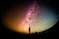 银河, 宇宙, 人, 星星, 寻找, 天空, 夜, 颜色, 天文摄影, 天文学
