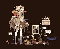 颓废又美丽的keeggy作品_插画手绘_梦想设计