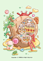创意小场景插画 _ 水果店铺九宫格_10_你才圆_来自小红书网页版