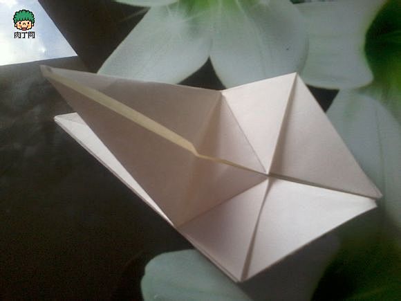 折纸花大全图解之百合花的折法图解
