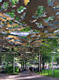 teresita fernández suspends a mirrored mirage above madison square park