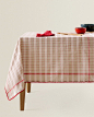 Zara Home 格纹亚麻桌布 43350021052-tmall.com天猫