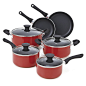 Amazon.com: Cook N Home 15 Piece Non stick Black Soft handle Cookware Set: Pots And Pans: Kitchen & Dining