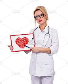 手持剪贴板的女医生