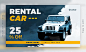 Modern Rent a car sale web banner advertising and social media