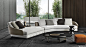 Lawson Sofa by Minotti —  | ECC : With the fluid line of its shapes and the equilibrium of its soft volumes, the Lawson seating system explores different types of seats, offering innovative solutions that push out the traditional style boundaries, ranging