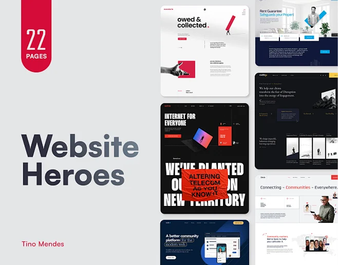 Website Hero Sections-花瓣网