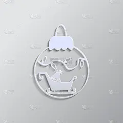 时尚,圣诞老人,计算机图标,纸,可爱的,请柬,贺卡,灰色,雪