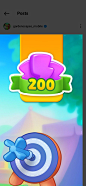 This may contain: an image of a cartoon character holding a target in front of a screen with the words zoo