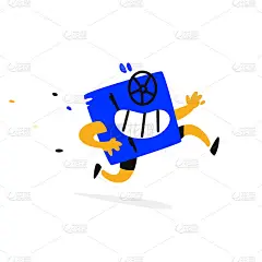 Illustration of a cute cartoon safe character. Vec