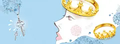 春季上新金饰促销手绘蓝banner 素材 美女 背景 设计 首饰 黄金 高清背景 背景 设计图片 免费下载 页面网页 平面电商 创意素材