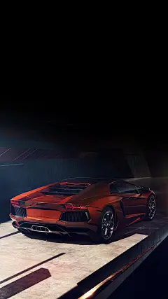 酷炫橙色兰博基尼跑车手机壁纸