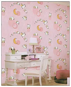 王氏温馨儿童纯纸 月亮太阳小绵羊风格儿童房专用_壁纸大全_雅特居家壁纸网