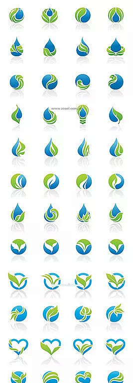 水滴、圆形、心形等实用矢量图形LOGO|...
