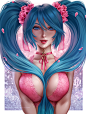 General 3398x4500 Sona (League of Legends) League of Legends video games video game girls blue hair twintails blue eyes underwear lingerie bra pink bra 2D artwork drawing fan art OlchaS