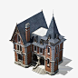 3d old house
