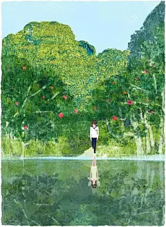 分享日本插画大佬木内达朗插画艺术作品，这种风格也是很别致呢！

（tatsurokiuchi.com ​）#插画艺术作品# ​​​​