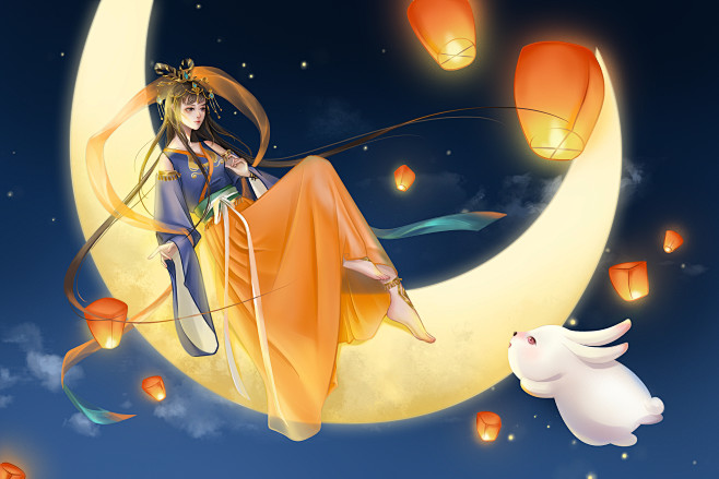 坐在月亮上的娥子