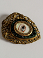 Victorian Mourning Brooch - Irish Lover’s Eye - original painting by Mab Graves、