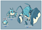 Fakemon - Starters, Thybaut (Junk’Red) Mascarillus-Rémy : Fakemon - Starters by Thybaut (Junk’Red) Mascarillus-Rémy on ArtStation.