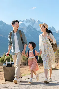 家庭远行假日户外旅行