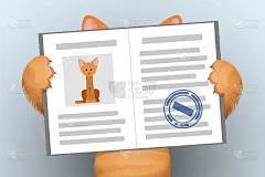 宠物护照是姜猫的爪子，兽医证件