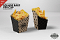食品快餐包装展示效果图塑料盒零食餐厅纸盒装智能贴图PS样机素材