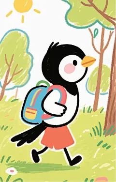 可爱小燕子童趣插画