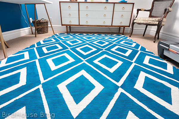 用油漆刷宜家厄斯莱平织地毯