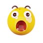 Surprised Emoji 3D Illustration