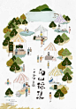 台湾文化插画海报设计 ​​​​