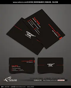 经典黑色名片素材图片