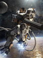 Orbital sniper advanced, Geoffroy Thoorens : 2013 | Concept art | Game | Galaxy Saga (Applibot inc.)