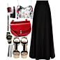 A fashion look from November 2015 featuring white shirt, a line skirt and black shoes. Browse and shop related looks.