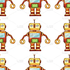 玩具,自动的,四方连续纹样,卡通,砖地,分离着色,可爱的,创造力,重复,设计