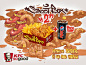 【插图设计】这些是保加利亚的FourPlus工作室为KFC绘制的广告插图，这么艳丽的色彩，真是够有视觉冲击力的。不过突然觉得有点饿，想吃炸鸡和啤酒是怎么回事？