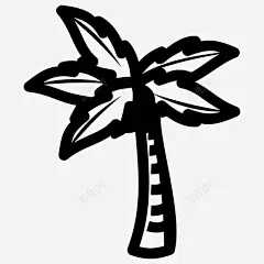 椰子树海滩棕榈树图标 页面网页 平面电商 创意素材
