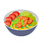 美食插画PNG图片