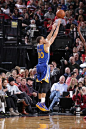 Another potential Curry long-tom. Congratulations to Stephen Curry for nailing down the all-time record for most three-pointers in a single season (272) (April 17, 2013 | Golden State Warriors @ Portland Trail Blazers | The Rose Garden in Portland, Oregon