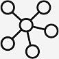 分子结构科学技术矢量线图标 https://88ICON.com 分子结构 科学技术矢量线图标